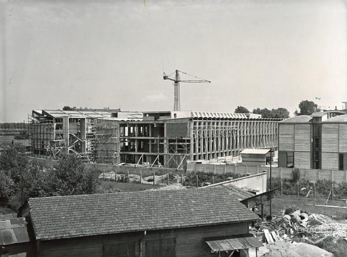 Lavori di costruzione edificio B16, anni '50
