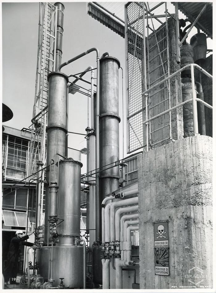 Impianti dell'edificio B5, produzione sintetici, anni '60