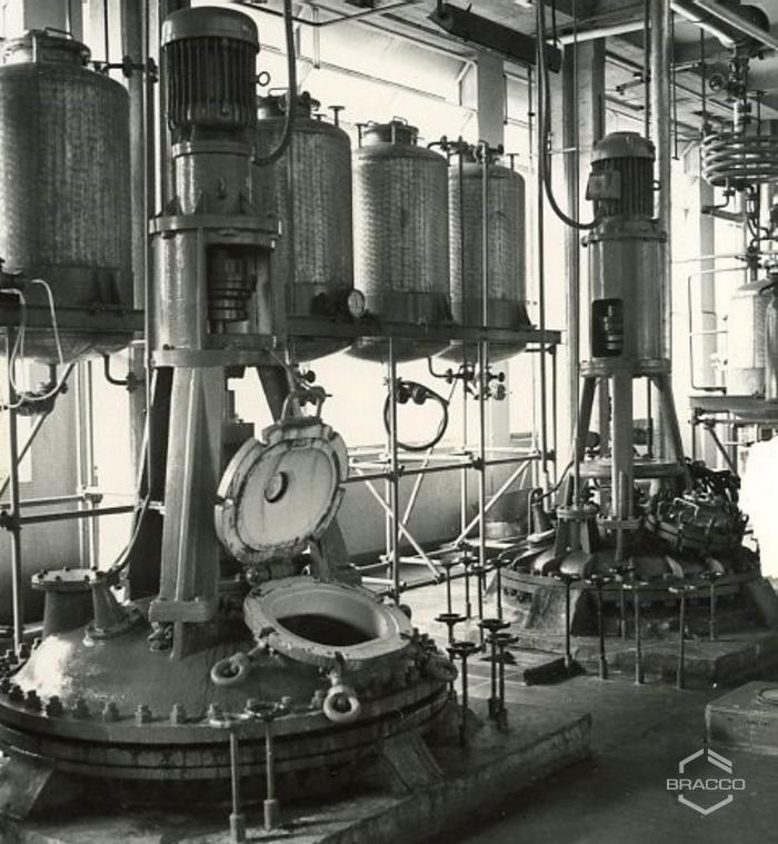 Impianti dell'edificio B6, produzione sintetici, anni '50